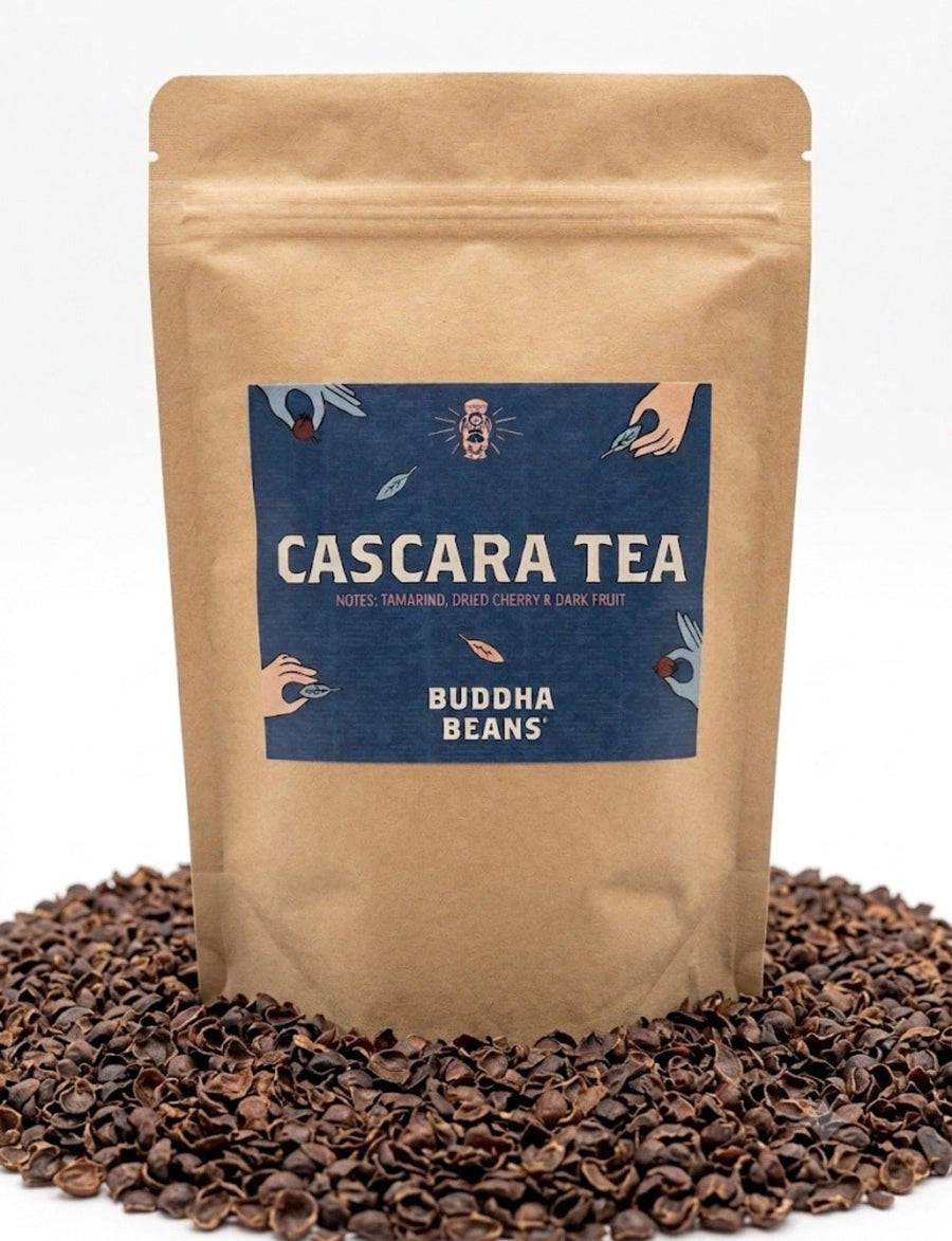 Cascara coffee cherry tea, dried coffee cherry, from Buddha Beans