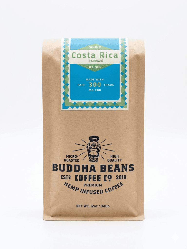 NEW Costa Rica CBD Small Lot Coffee Beans - Limited Edition, 12oz bag of single-origin coffee, third-party lab tested
