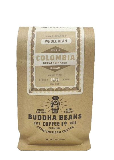 Decaf CBD Coffee Swiss Water Process 300mg broad spectrum 0% THC - Buddha Beans