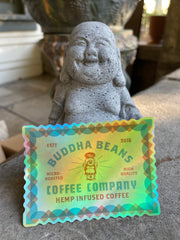 Buddha Beans Prism Sticker (4” X 2”)